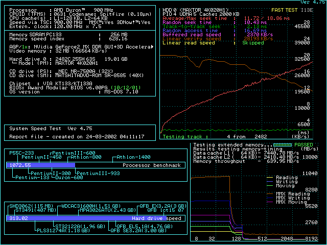 SYSTEM SPEED TEST 4.75